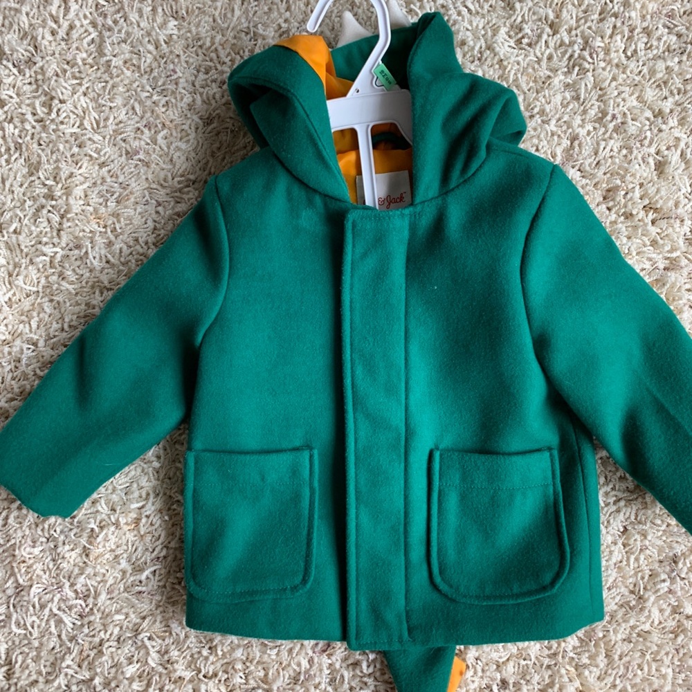 Cat and Jack Green Yellow Dinosaur Jacket Zip Up